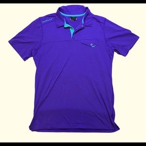 Oakley retro polo men’s large purple teal Hydrolix